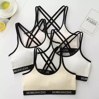 Детское нижнее белье для девочек, мягкий хлопок, детский однотонный жилет для девочек, бюстгальтер, топ на бретелях, укороченные топы для девочек One Size