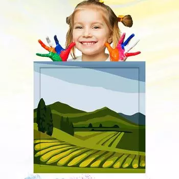 Детское обучение рисованию 20x20 см, развитие хобби, детский рисунок, картина маслом по номерам для детей, ручная роспись 20x20cm no Frame