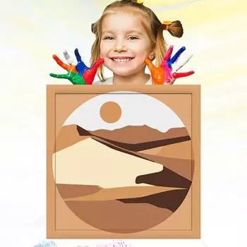 Детское обучение рисованию 20x20 см, ручная роспись маслом по номерам для детей, развитие хобби, детский рисунок 20x20cm no Frame