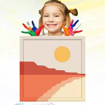 Детское обучение рисованию 20x20 см, ручная роспись, развитие хобби, детский рисунок, картина маслом по номерам для детей 20x20cm no Frame