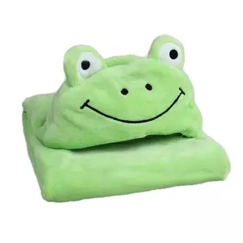 Детское одеяло с капюшоном, удобное одеяло, мягкий уютный коралловый бархатный плащ в форме животного для маленьких детей