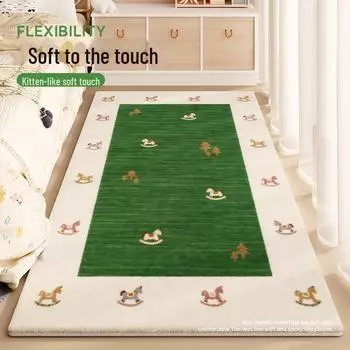 Детское одеяло с милым мультяшным принтом - утолщенный, устойчивый к грязи коврик из искусственного кашемира для спальни, идеально подходит для сна или сидения. 60x160cm