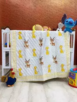 Детское одеяло с принтом «Олень-жираф» — 60*40 дюймов