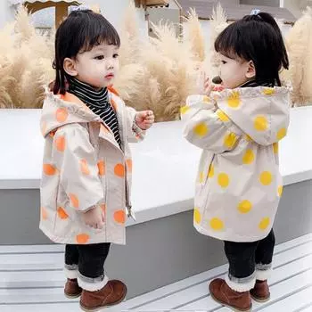 Детское пальто, весенне-осенний плащ для девочек 80cm