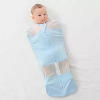 Детское пеленание, переносное хлопковое одеяло с двойной молнией Parisarc, однотонное одеяло для сна, детские аксессуары M розовый