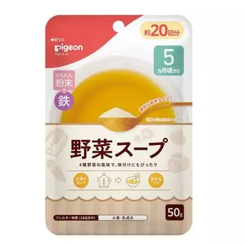 Детское питание Pigeon Freeze Dry Easy Powder Железный овощной суп 50 г +