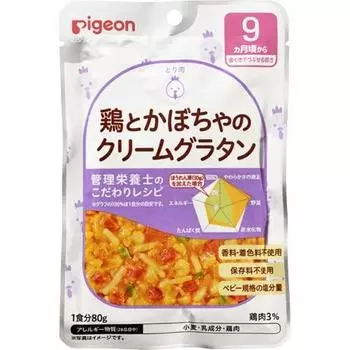 Детское питание Pigeon Рецепт R9 Курица и тыквенный крем-гратен 80 г