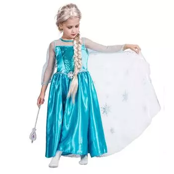Детское платье для косплея принцессы Ice Snow Story Queen, нарядное платье для рождественской вечеринки S