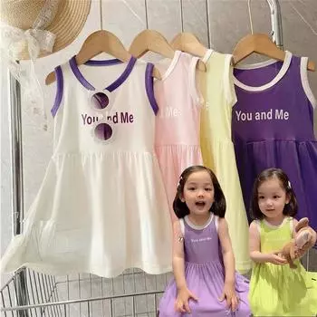 Детское платье-майка. Летнее повседневное платье для девочек. 80cm