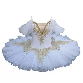 Детское платье, платье принцессы, балетное платье, платье для танцевального выступления 100 белый