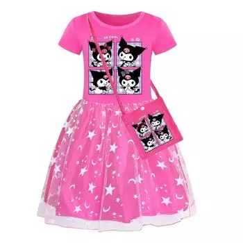 Детское платье принцессы летнее аниме мультяшное детское для девочек кружевное сетчатое платье платья для дня рождения ребенка подарки 120
