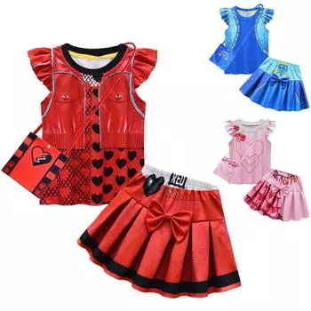 Детское платье принцессы в стиле аниме с принтом на Хэллоуин 120 розовый