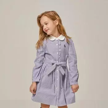 Детское платье-рубашка в полоску Hedges Huf11na53m Nv 120