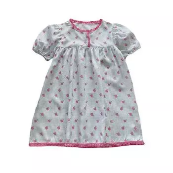 Детское платье с пышными рукавами и цветочным принтом для девочек, пышное платье принцессы длиной до колена 130