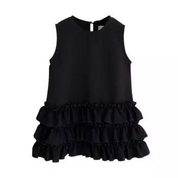 Детское платье с рюшами для девочек, повседневные пляжные платья, праздничное платье принцессы 5