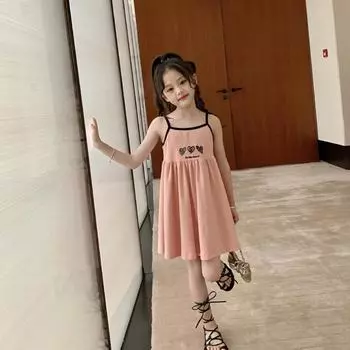 Детское платье с вышивкой в западном стиле, милая принцесса, однотонное летнее платье 120