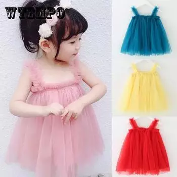 Детское платье, весенне-летняя детская одежда на слинге, одежда для маленьких девочек, пряжа, платье без рукавов для девочек 120 красный