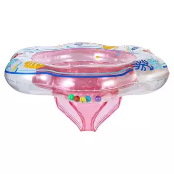 Детское плавательное кольцо для малышей, детский плавающий купальный костюм, подходит для детей 1-3 лет розовый