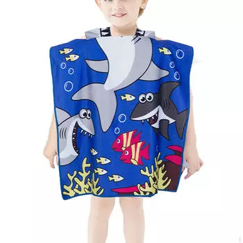 Детское пляжное полотенце, впитывающий плащ для купания, халат для плавания Ballet Girl