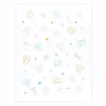 Детское полотенце-одеяло un doudou 85 x 115 см Disney Mickey Mouse & Minnie Mouse Внешняя марля с обратной стороны ворсовая ткань 100% хлопок Белый NZ8625