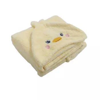 Детское полотенце с капюшоном, милое животное, высокая плотность, бархат кораллового цвета, мягкое впитывающее детское банное полотенце для детей