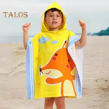 Детское полотенце с капюшоном, милый мультяшный халат, изысканный узор, хорошо впитывает влагу, приятный для кожи, складной халат для малышей розовый