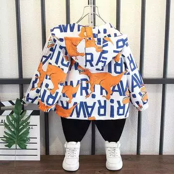 Детское повседневное пальто. Весенне-осенняя куртка для мальчика. Повседневный плащ с капюшоном. 90cm