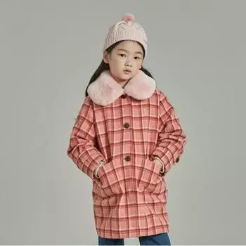 Детское праздничное клетчатое пальто Hedges Hsw12cc63m Pc Peach/110