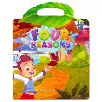 Детское раннее образование Четыре сезона Фокусная книга Концентрация Развитие Головоломка Сделай Сам Желе Наклейка