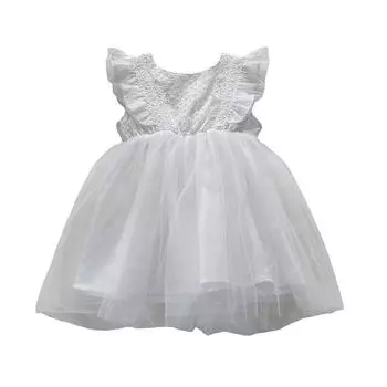 Детское сетчатое платье для девочек, темпераментная модная летняя корейская кружевная юбка 90