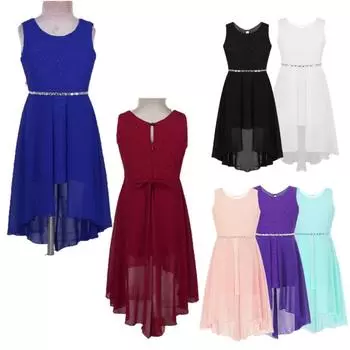 Детское шифоновое платье с блестками для девочек, пышное свадебное платье подружки невесты, летнее праздничное платье длиной до колена для девочек 3-4 Years белый