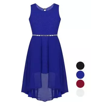 Детское шифоновое платье с блестящими стразами на талии для девочек, платье с цветочным узором для девочек, пышное свадебное бальное платье на день рождения 3-4 Years чёрный