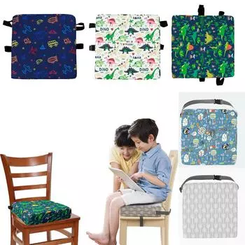 Детское сиденье-бустер, детский обеденный стол, нескользящая подушка, регулируемый ремень безопасности автомобиля и крепежный ремень, утолщенный, дышащий 32x32x8cm