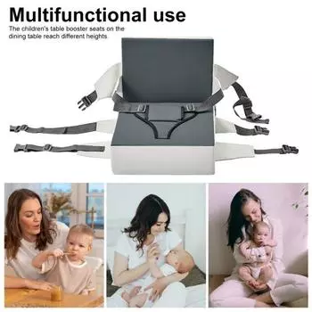 Детское сиденье-бустер для обеденного стола, кухонного стула, водонепроницаемое, устойчивое к пятнам, со спинкой и розовый