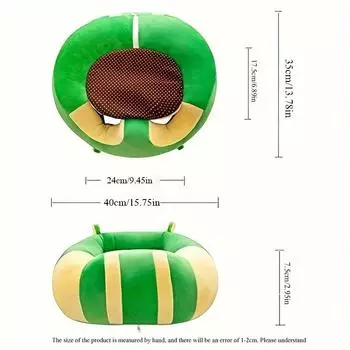Детское сиденье, диван, плюшевый, мягкий, в форме животного, стул для обучения сидению, сохраняющий позу сидя, удобный стул для младенцев зелёный