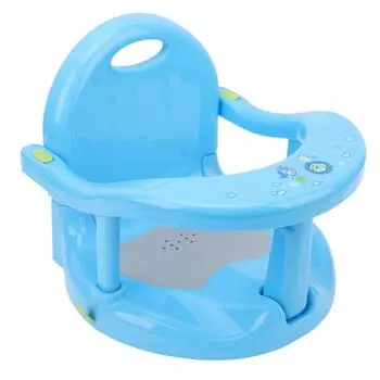 Детское сиденье для ванны, складное, анти-топпинг, регулируемая высота, безопасное пластиковое детское кресло для ванны для дома синий
