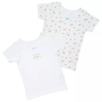 Детское стеганое белье с коротким рукавом, комплект из 2 шт., Cinnamoroll, 120 см, хлопок с именем, 2 узора для детей 226653 [Sanrio]