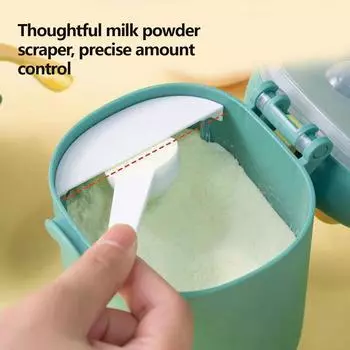 Детское сухое молоко в коробке. Двойная герметичная влагонепроницаемая банка для хранения. Берите с собой, когда выходите на улицу. синий