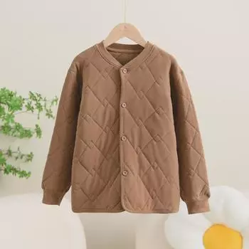 Детское термошелковое стеганое пальто с магнитной терапией, на осень/зиму 110 cm