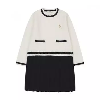 Детское трикотажное платье Hazzys со складками Huw12na50m Iv 100