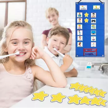 Детское визуальное расписание, ежедневная доска, ответственность, утро, время сна, настенный планировщик, график распорядка дня