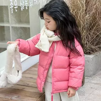 Детское зимнее пальто. Пуховик для девочек. Детское теплое детское зимнее пальто. 110cm