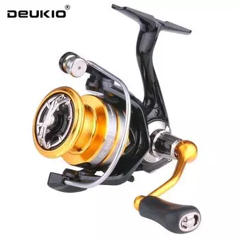DEUKIO Катушка для спиннинга серии 2000-7000 с максимальным сопротивлением 12 кг для рыболовной катушки с ЧПУ, металлическая ручка шпули, морская рыболовная карповая катушка, микро-рыболовная катушка DZ2000