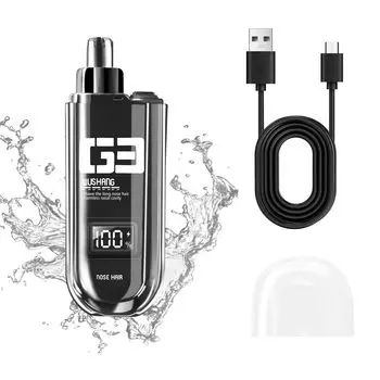 DEULUKO in Nose Hair Electric Nose Hair Ear Hair Hair USB LCD Etiquette for Low Easy to Etiquette Cleaning Brush Included [Released 2025] Men s
