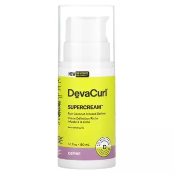 DevaCurl, Supercream, средство для придания формы, обогащенное кокосом, 5,1 жидких унций (150 мл)