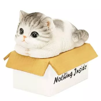 Devalier ca238 Cat mackerel tiger accessory resin perfect present mackerel [Genuine] figurine, case, gift, (prone tiger)