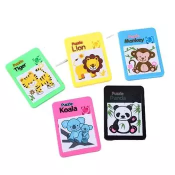 Developing Toy Children Boy Gift Number Puzzle Toy Moving Sliding Toy Jigsaw Puzzle Early Education Animal random