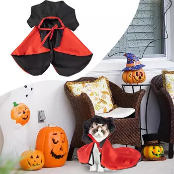 Devil Cloak Cape Pet Halloween Costume Supplies for Small Medium Dogs and Cats Dress up Carnival