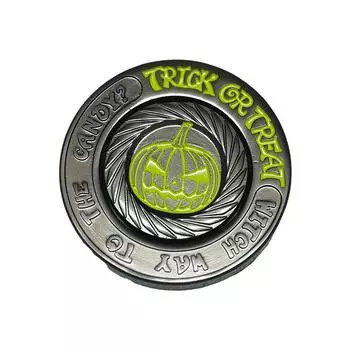 Devil Pumpkin Metal EDC Fidget Toy Magnetic Touch Coin EDC Adult Autism Sensory Toys Hand Cranked Adult Gift Restless Toys золотой