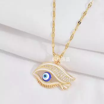 Devil S Eye Necklace Women S Light Luxury Premium Versatile Temperament Gorgeous Clavicle Chain Same Style